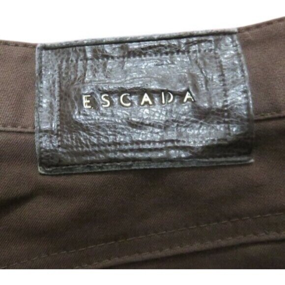 Escada Brown jeans Size 42 US size 12 inseam 26.5 - Picture 2 of 6